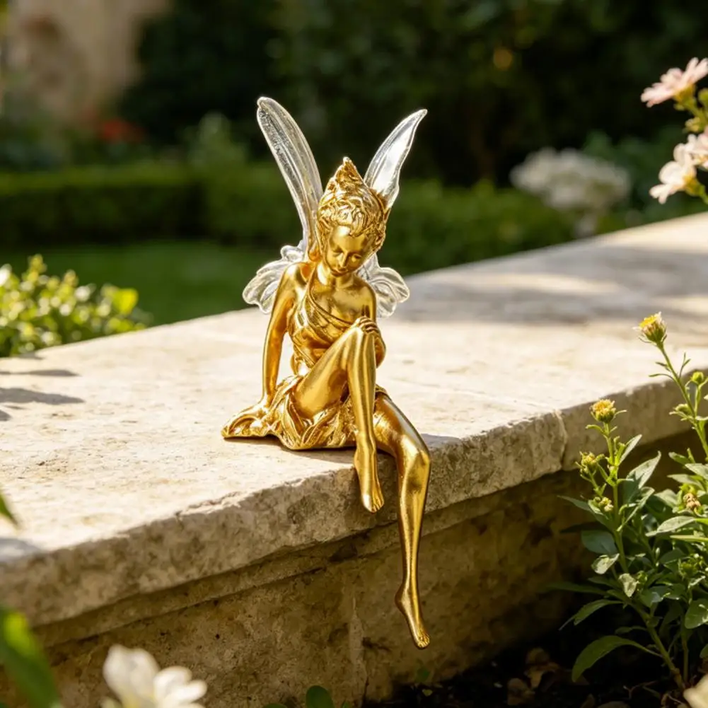 Flower Fairy Decorative Statue – Handcrafted Home & Room Ornament Gift - Image 3