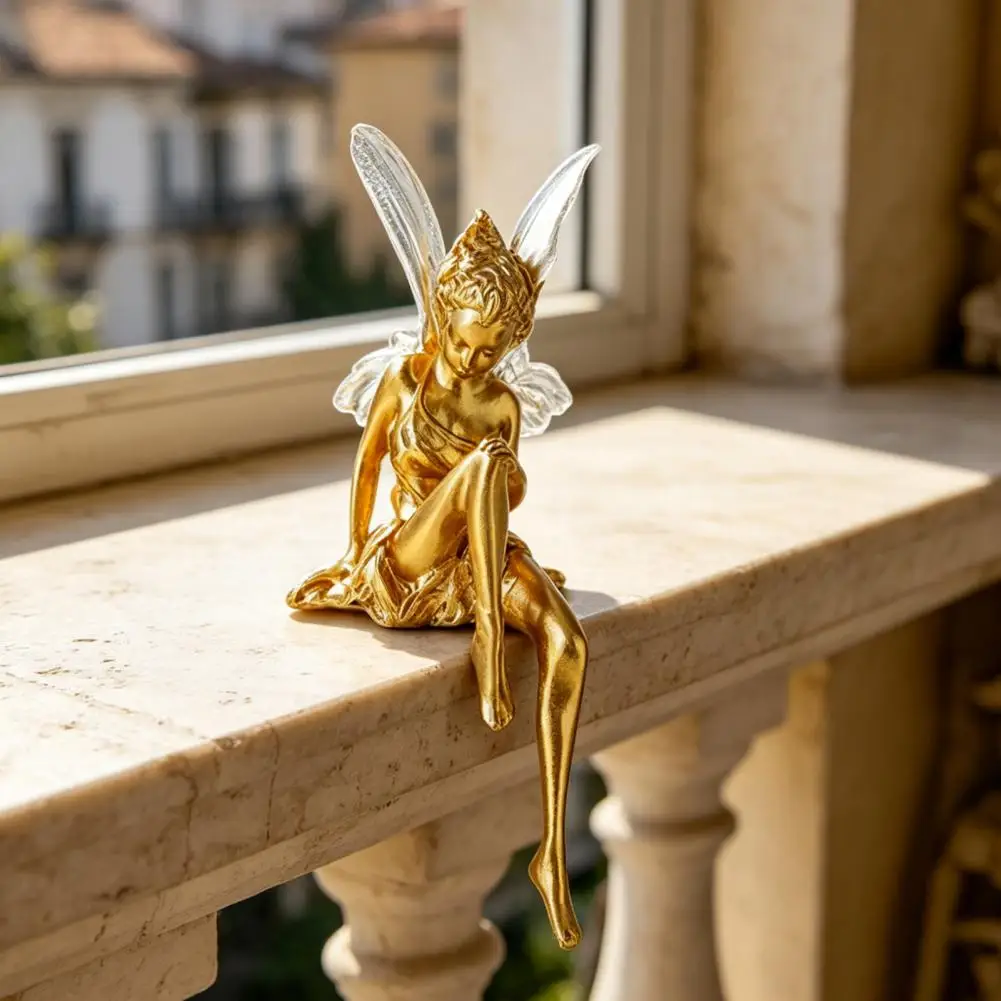 Flower Fairy Decorative Statue – Handcrafted Home & Room Ornament Gift - Image 4