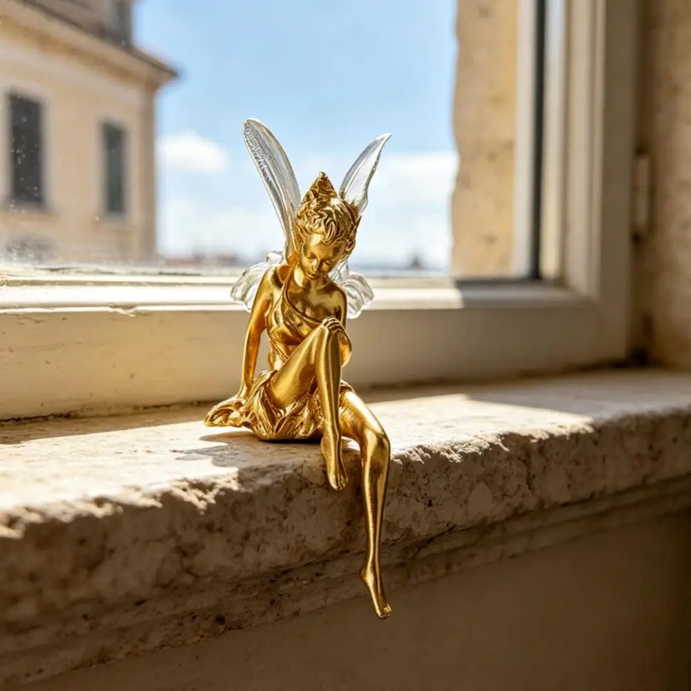 Flower Fairy Decorative Statue – Handcrafted Home & Room Ornament Gift - Image 2