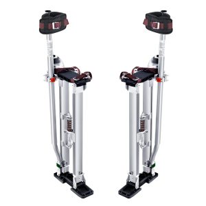 VEVOR Work Stilts Drywall 61-101.6 cm Height Adjustable Aluminium Stilts Ceiling Construction 103 kg Load Capacity Painting Stilts 27-29 cm Foot Size for Painting Work Home Decoration Tree Cutting Electrical Work