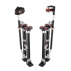 VEVOR Aluminium Stilts Ceiling Construction 24-40 Inch Height Adjustable Work Stilts Drywall 103 kg Load Capacity Painting Stilts 27-29 cm Foot Size Black Painting Work Home Decoration Tree Cut Electric Work